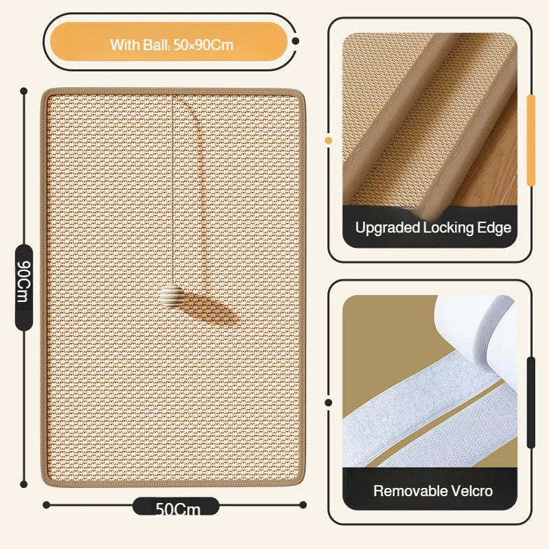 Alfombrilla rascadora para Gatos – Protector Antirrayaduras para Muebles, Sofás y Alfombras