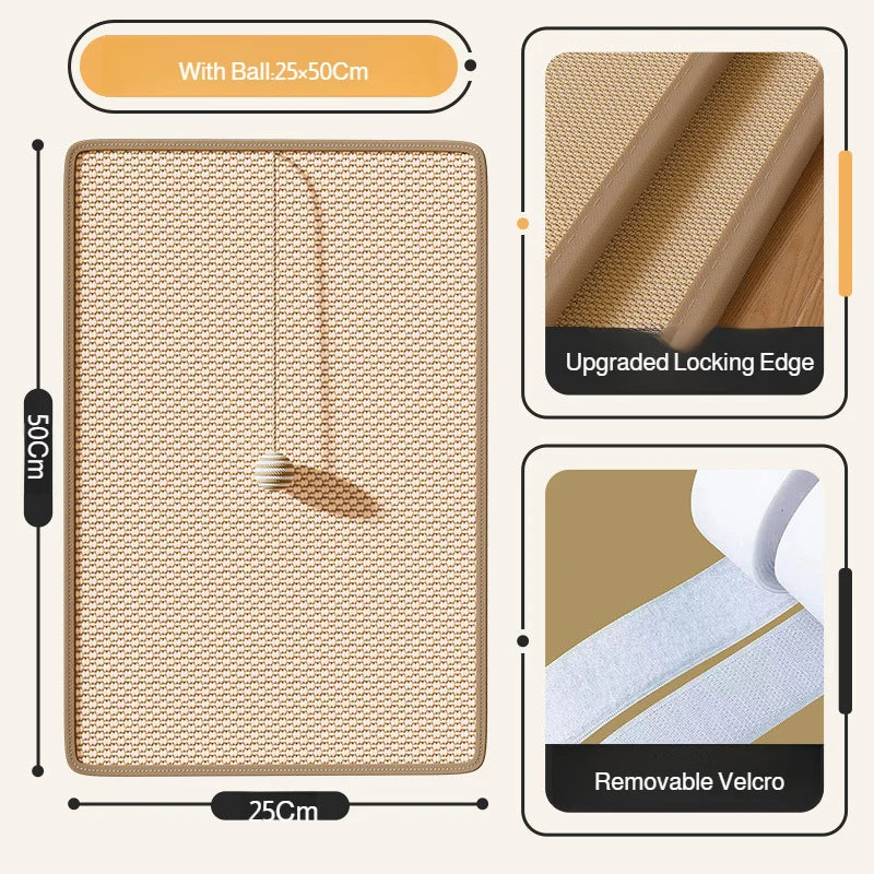 Alfombrilla rascadora para Gatos – Protector Antirrayaduras para Muebles, Sofás y Alfombras