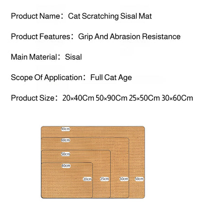 Alfombrilla rascadora para Gatos – Protector Antirrayaduras para Muebles, Sofás y Alfombras